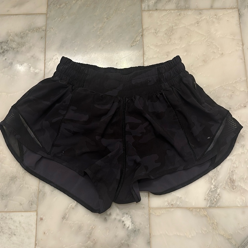 Lululemon hotty hot shorts- black camo
